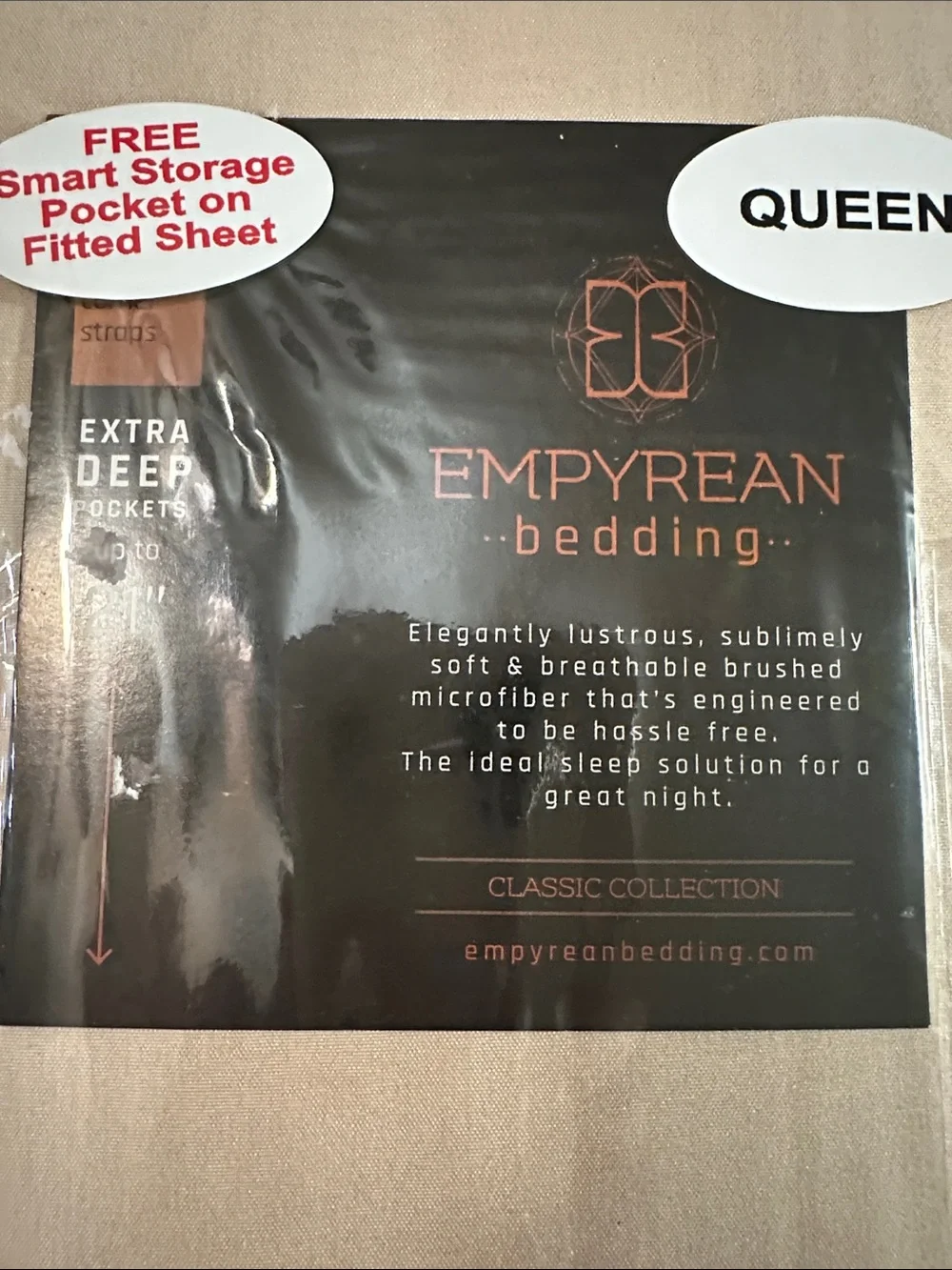 Empyrean Queen Fitted Sheet - Light Beige